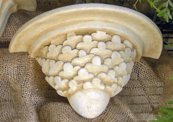 Cloud Sculpted Wall Bracket Large - Solid cement for outdoor use